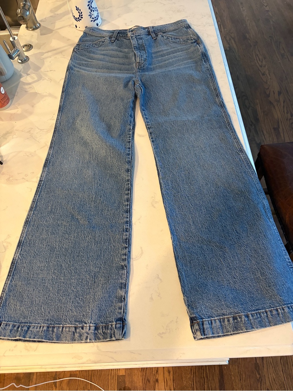 Madewell Light Blue Wide-Leg Denim Jeans sz32